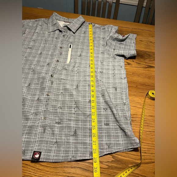 Canada WeatherGear Gray Novelty Print Men's Shirt size XL - Picture 13 of 13